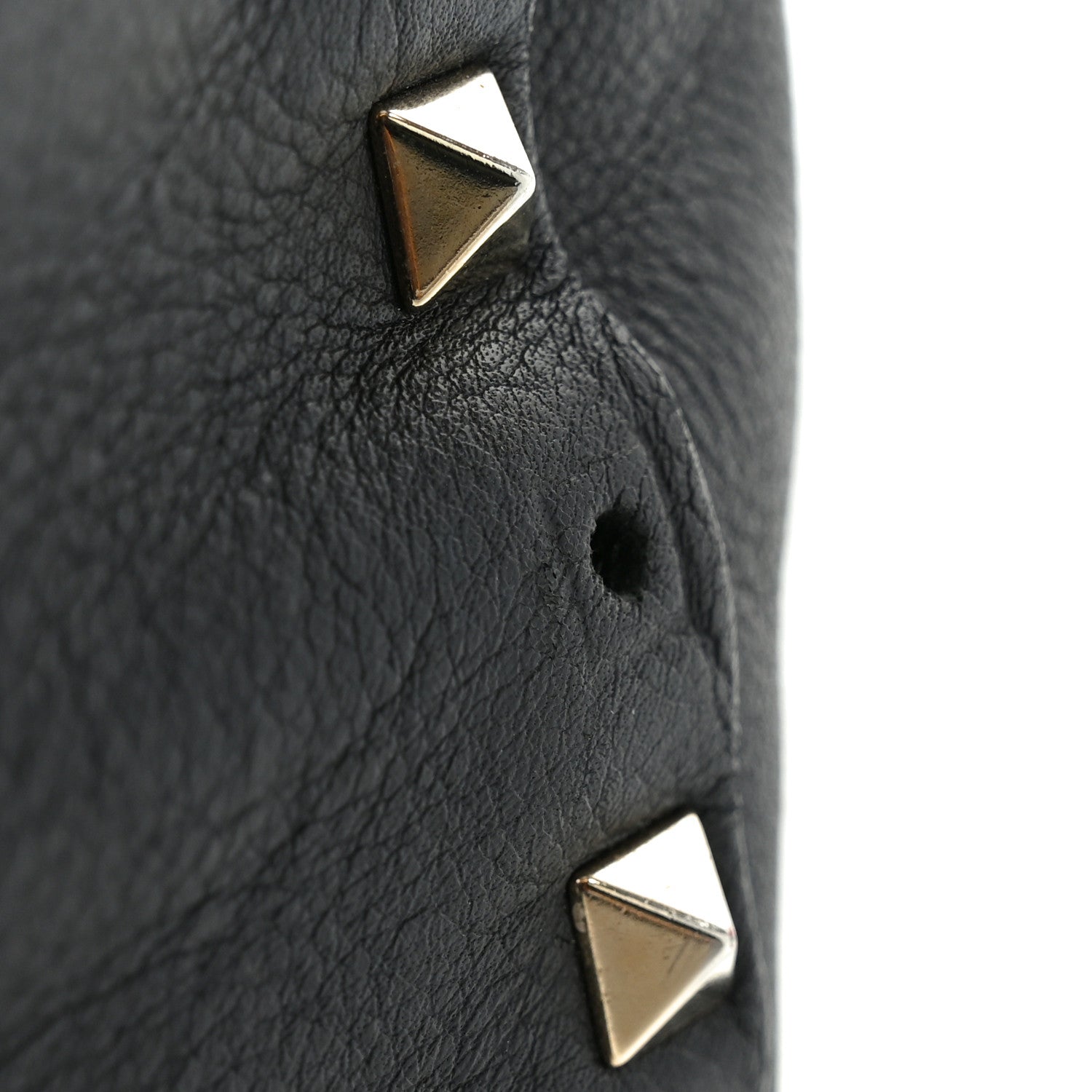 Vitello Calfskin Small Rockstud Flip-Lock Messenger Bag Black