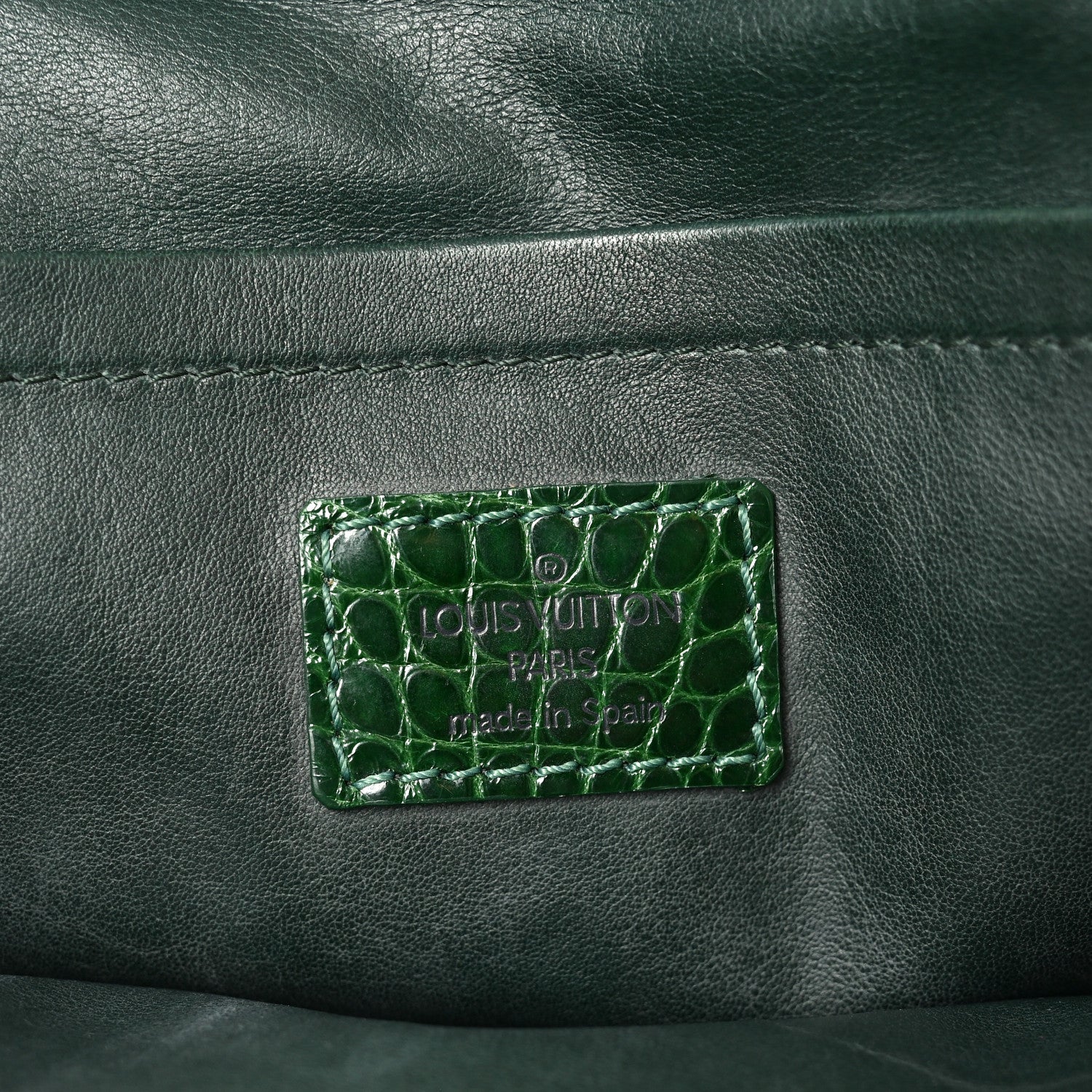 Monogram Velours Alligator Gracie MM Green