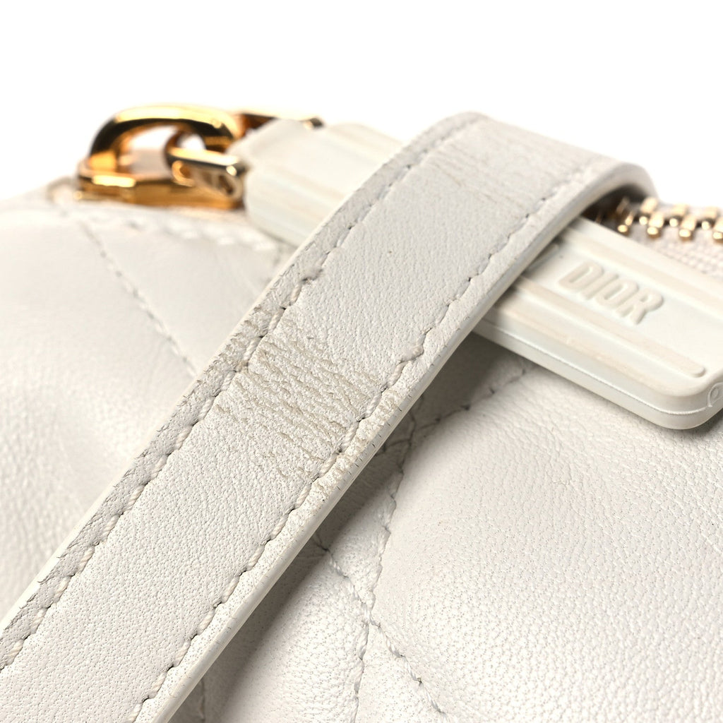 Lambskin Cannage Medium Dior Vibe Hobo Bag Latte