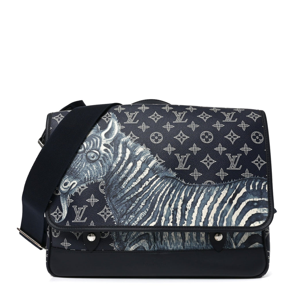 Savane Monogram Zebra Chapman Messenger GM Encre