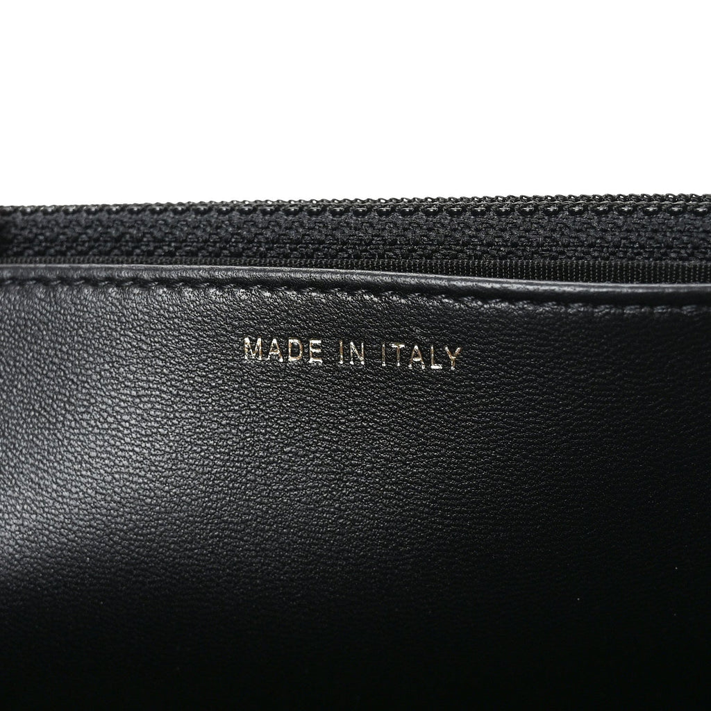 Lambskin Quilted All About Chanel Charm Wallet On Chain WOC Black