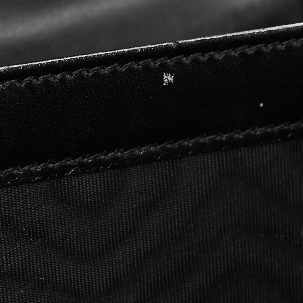 Calfskin Matelasse GG Marmont Chain Wallet Black