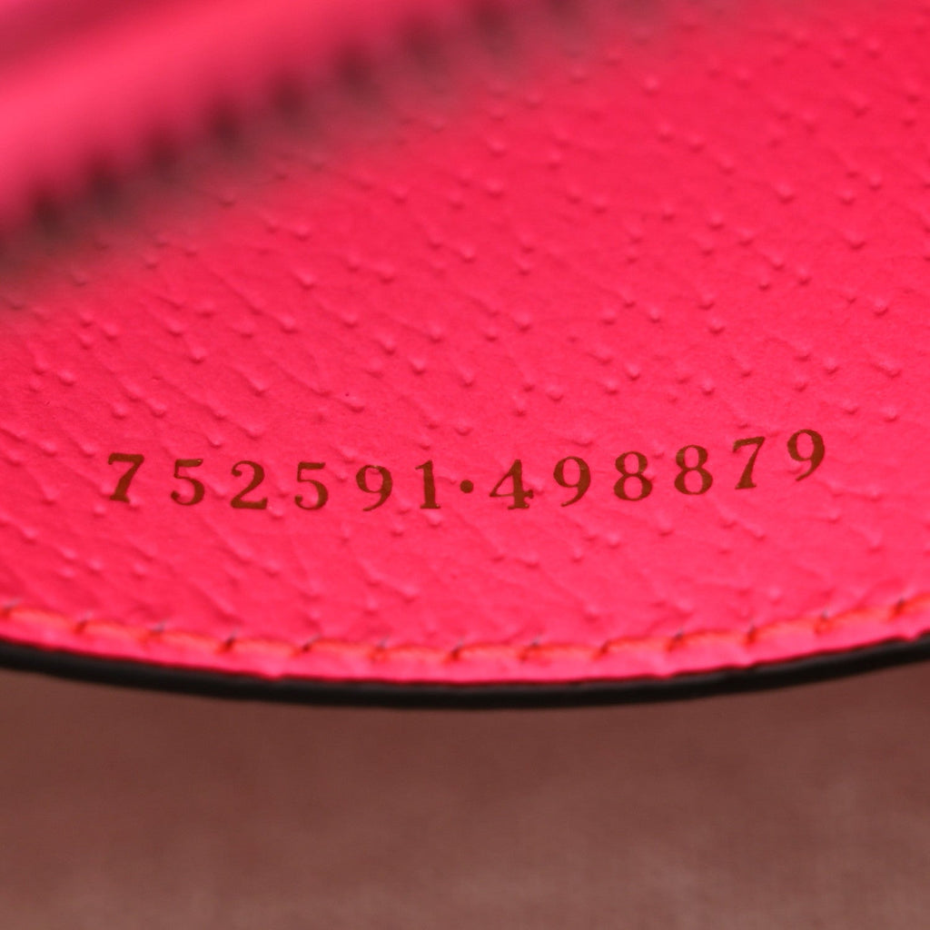 GG Supreme Monogram Textured Dollar Calfskin Web Ophidia Small Crossbody Bag Beige Ebony Fuchsia