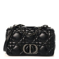 Calfskin Macrocannage Large Caro Bag Black