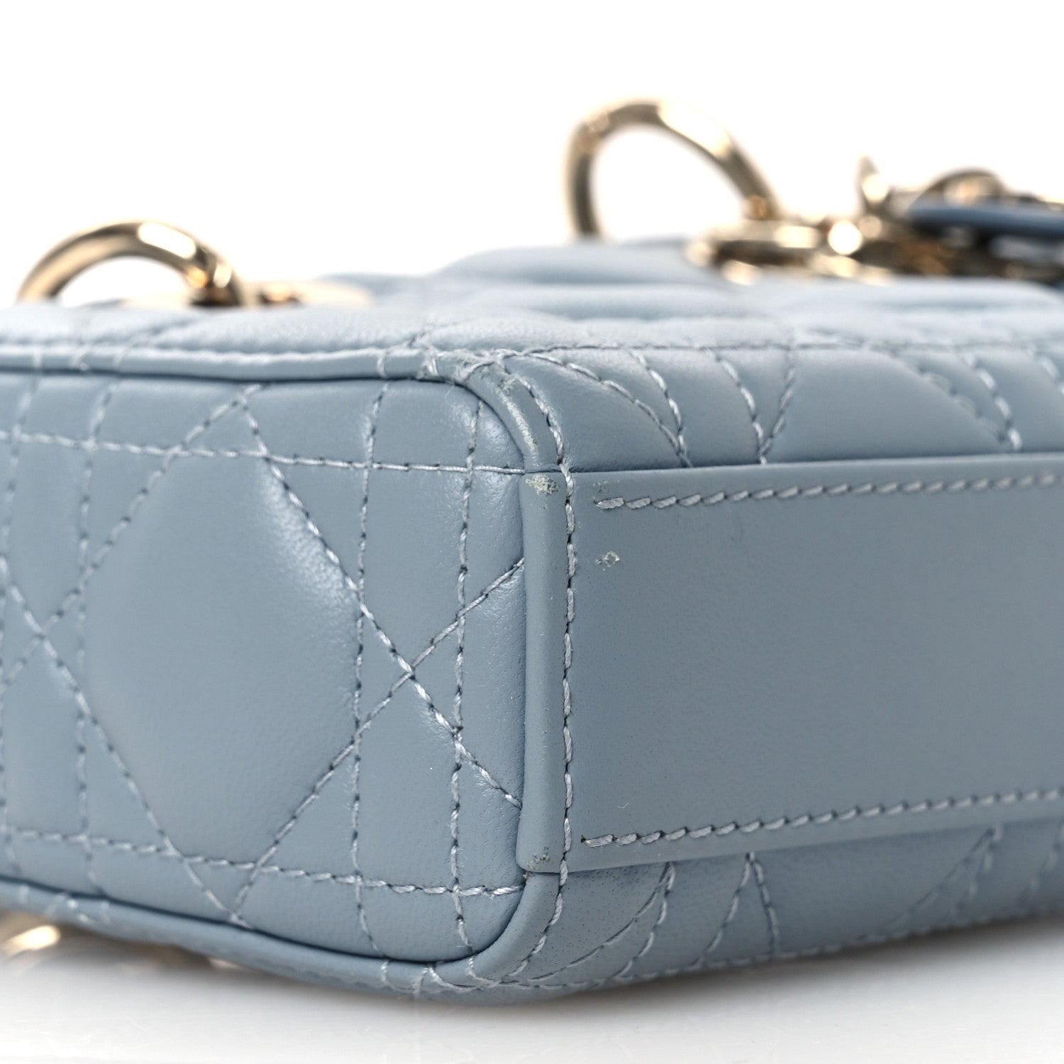 Lambskin Cannage Micro Lady D-Joy Cloud Blue