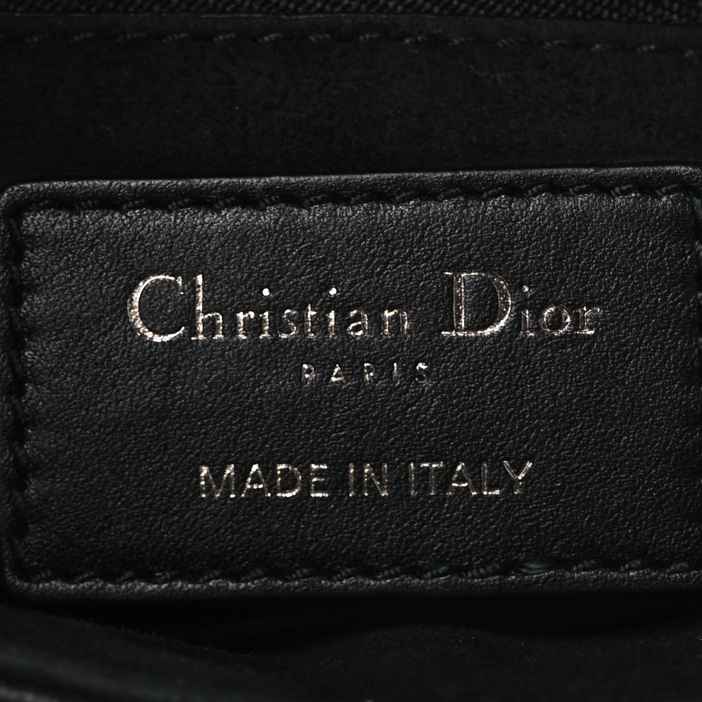 Smooth Calfskin Embroidered Mini Mosaic of Mirrors Lady Dior Black