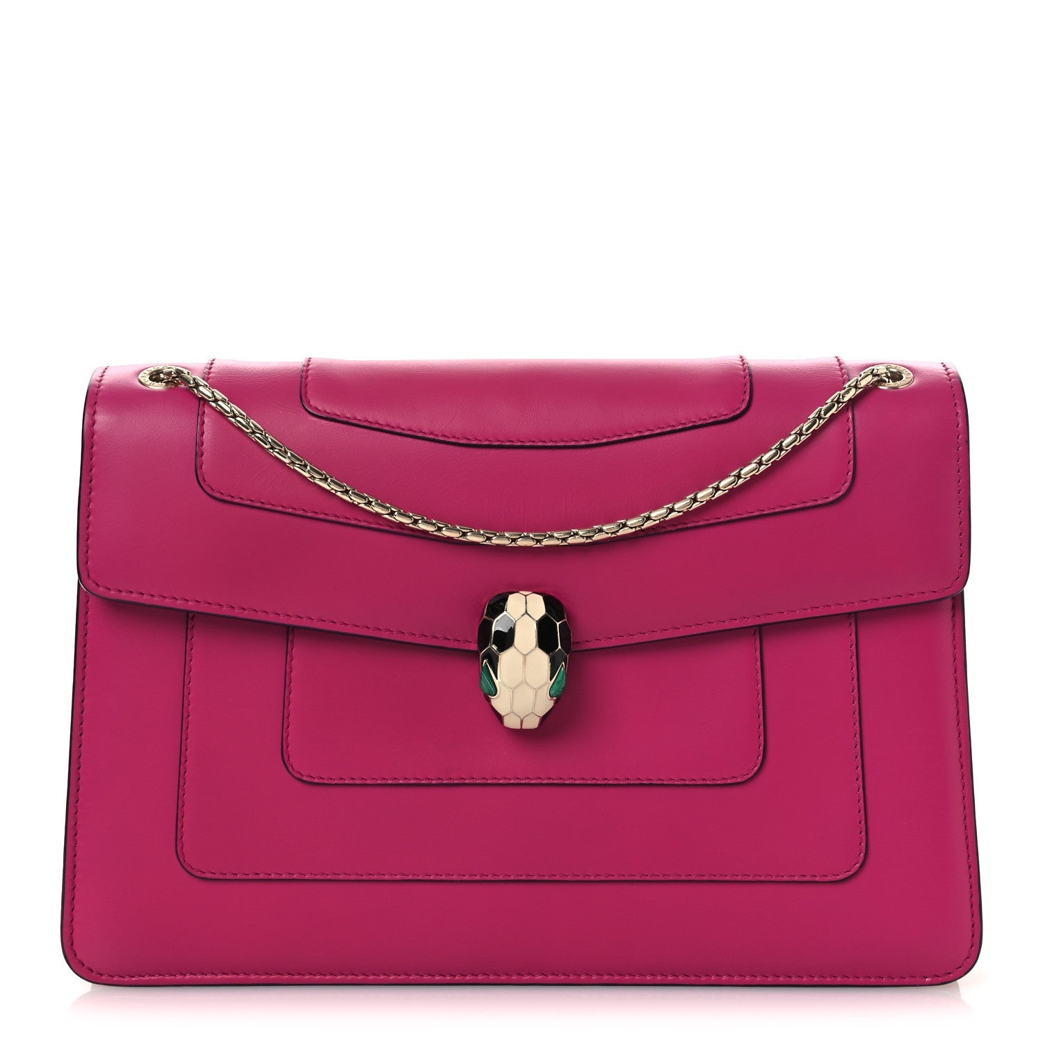 Calfskin Serpenti Forever Shoulder Bag Pink