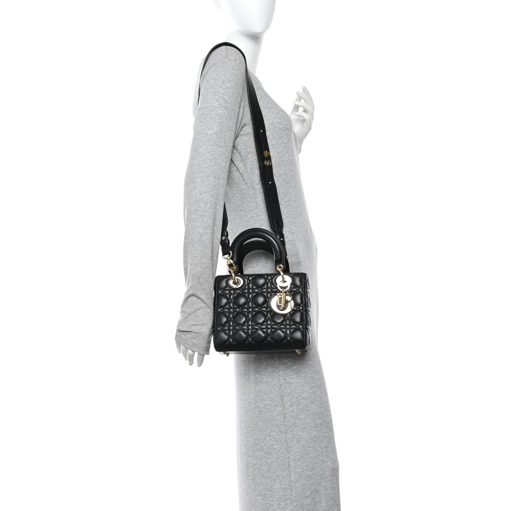 Lambskin Cannage Small My ABCDior Lady Dior Black