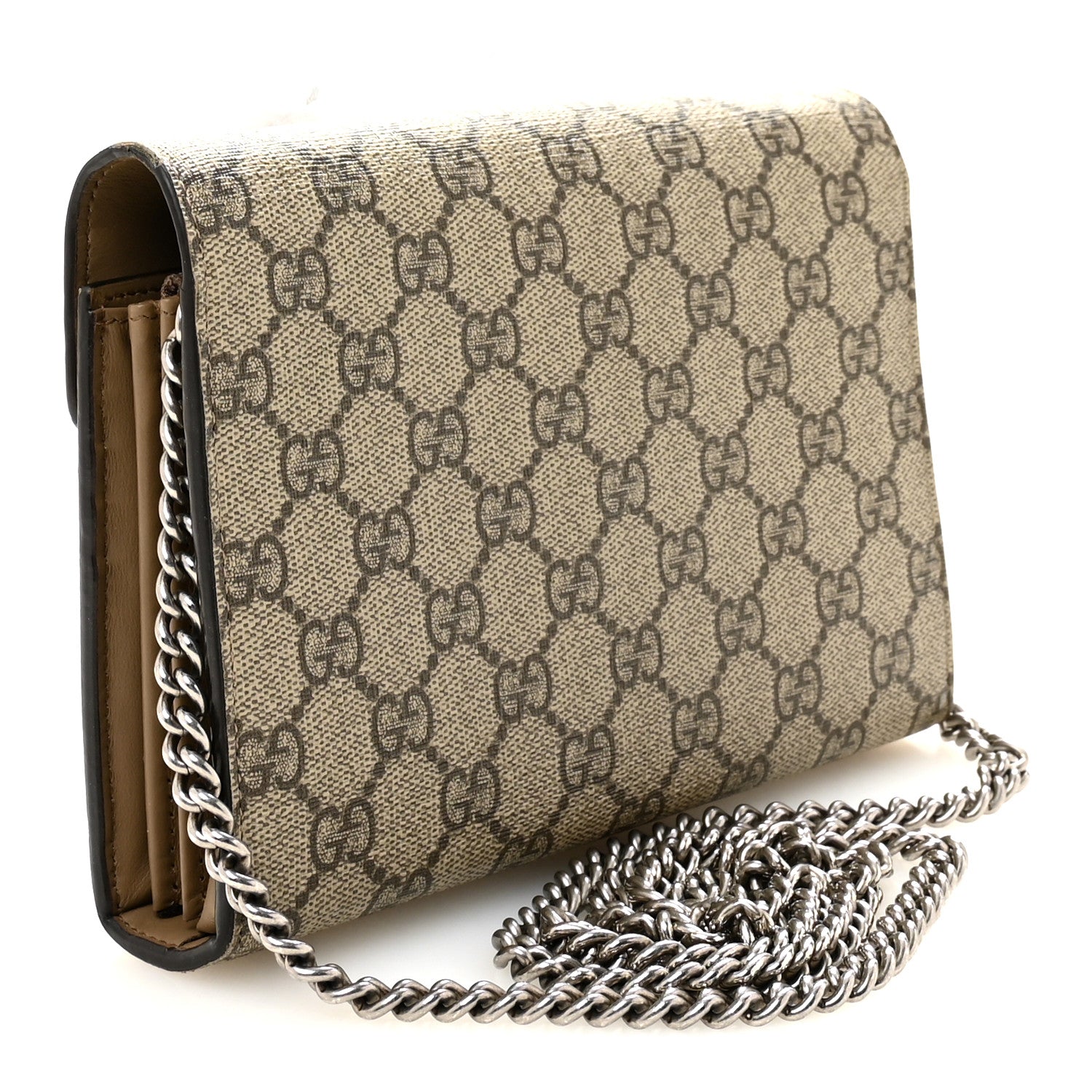 GG Supreme Monogram Mini Dionysus Chain Wallet