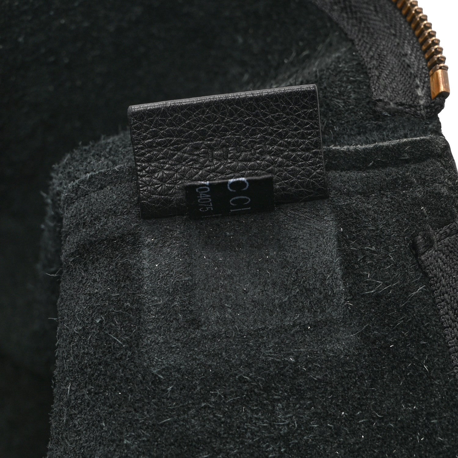 Pebbled Calfskin Medium Logo Portfolio Clutch Black