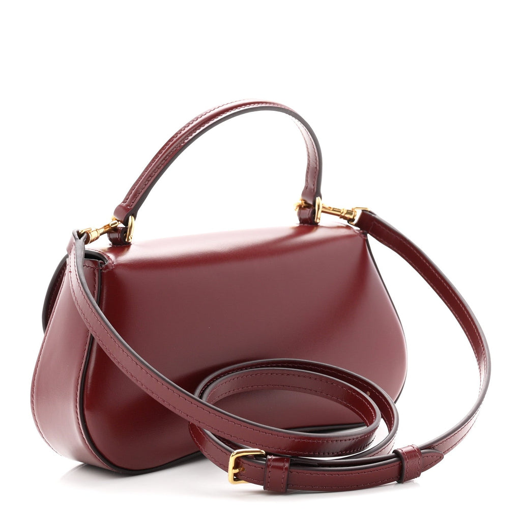 Shiny Calfskin Teen Lola Bag Light Burgundy