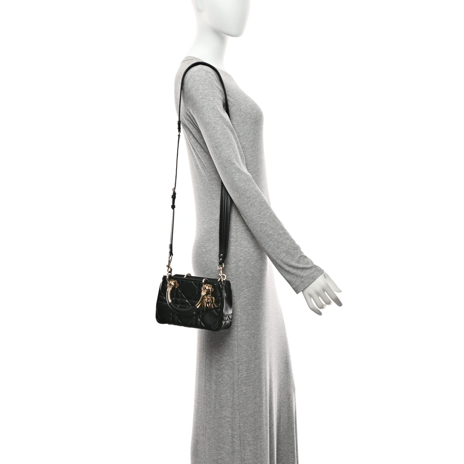 Calfskin Cannage Mini The Lady 95.22 Black
