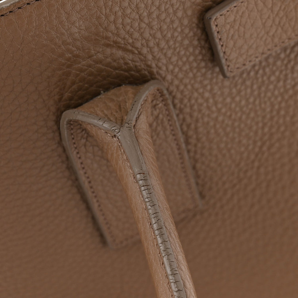 Grained Calfskin Large Sac de Jour Carryall Taupe