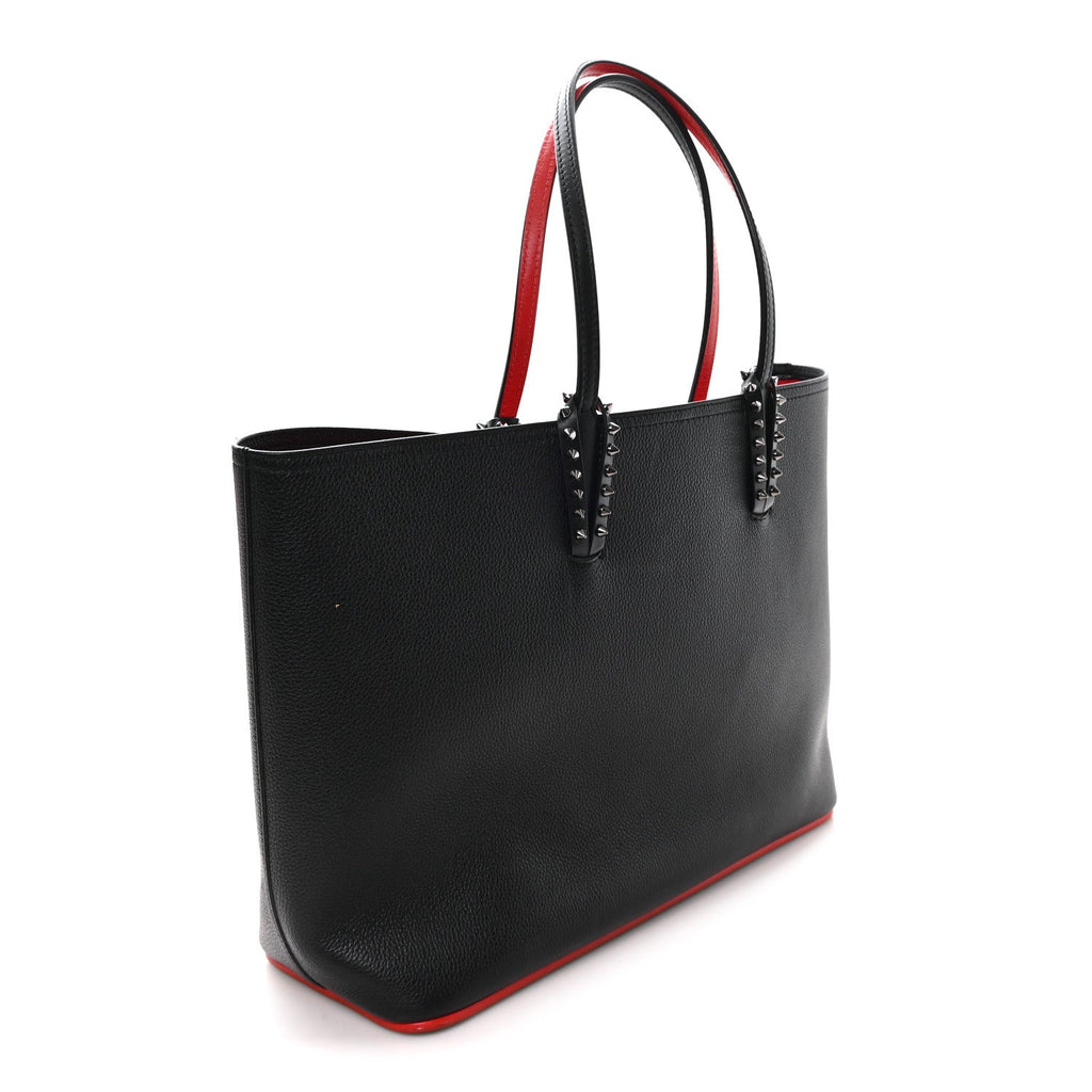 Calfskin Spikes East West Cabata Tote Black
