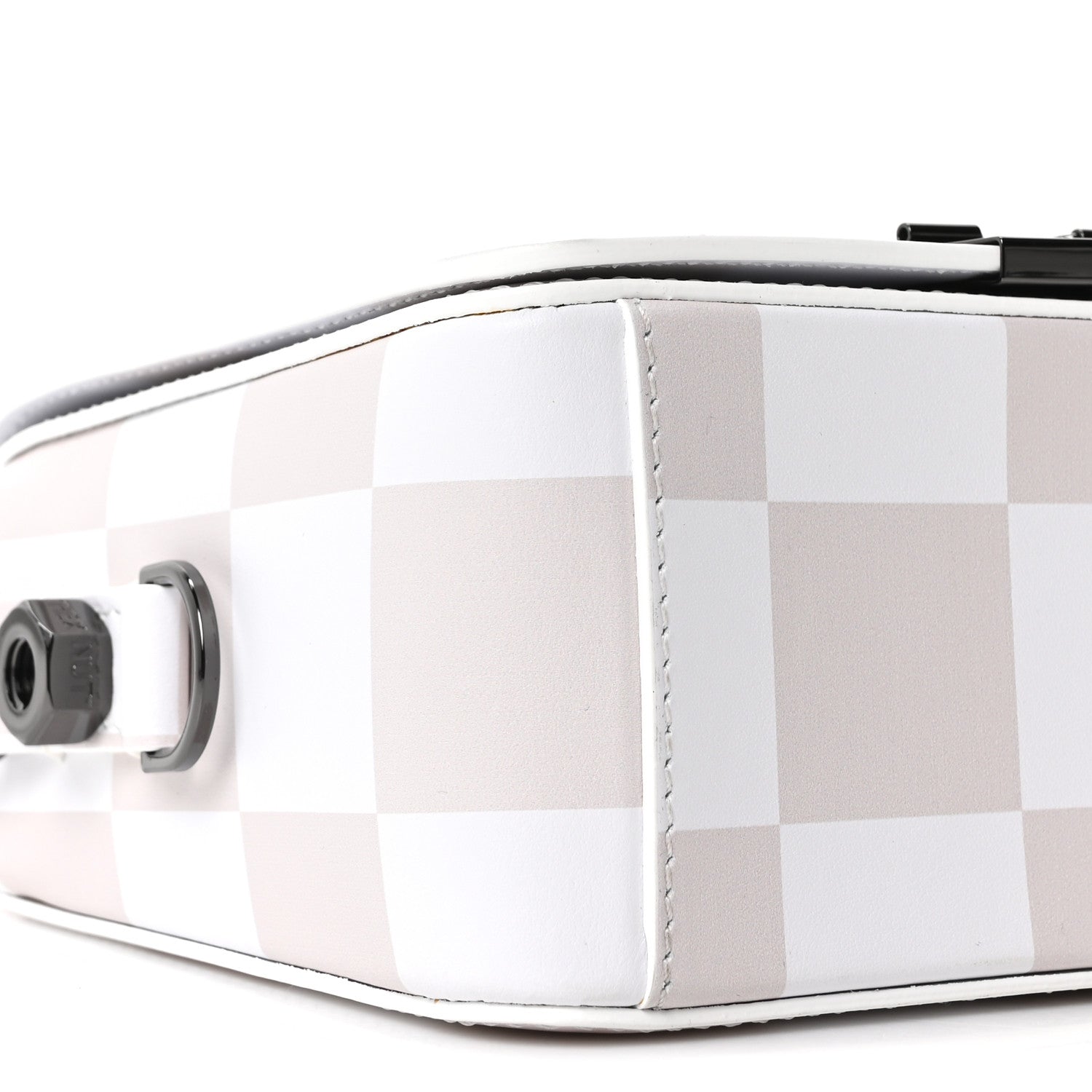 Calfskin Figures of Speech Binder Clip Bag White Beige