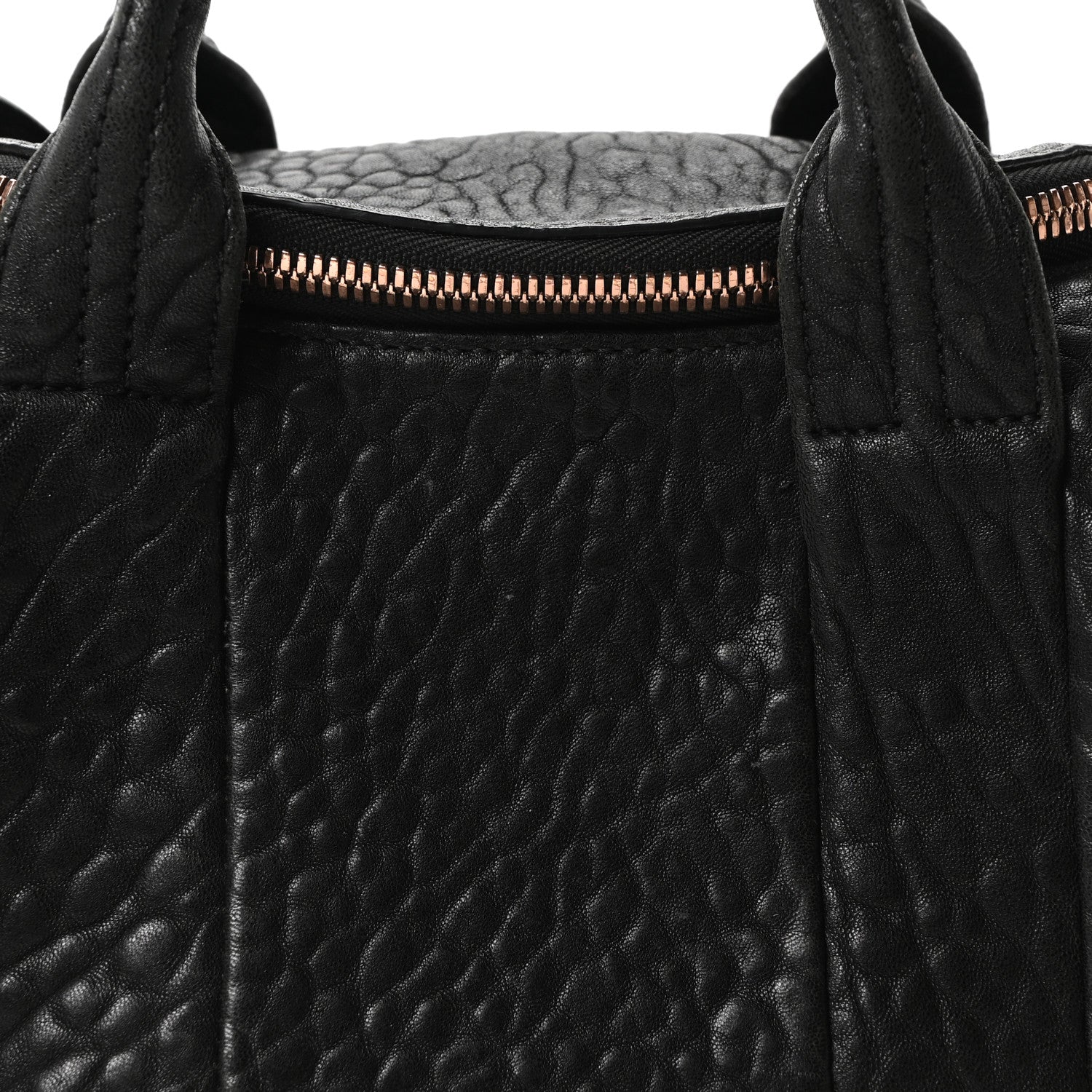 Pebbled Lambskin Rockie Black Rose Gold Hardware