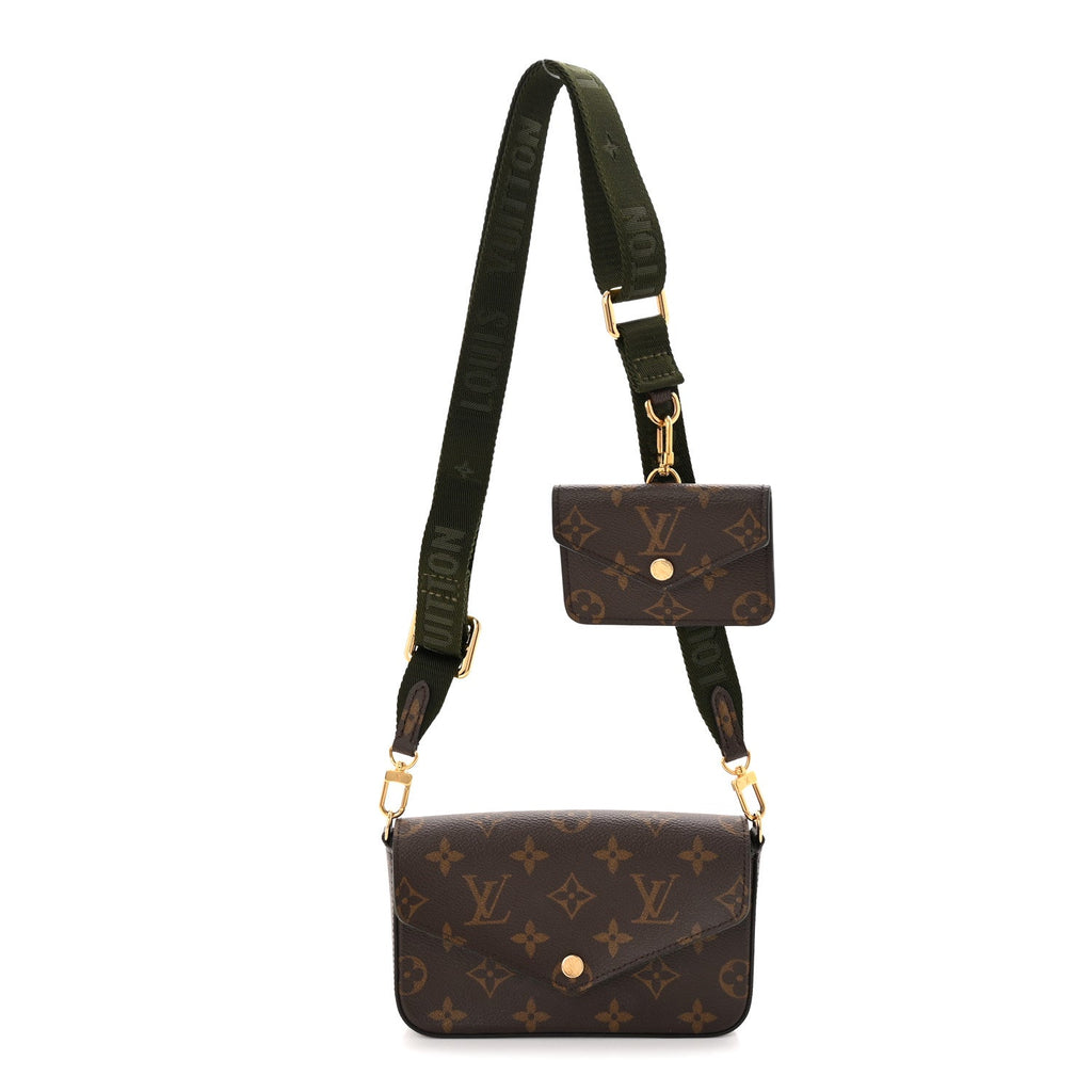 Monogram Felicie Strap & Go Kaki