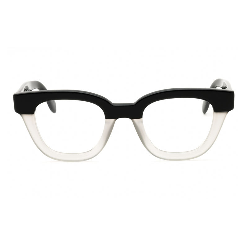 Palm Angels Eyeglasses Cat Eye Full Rim, Black Grey Frame and Clear Demo Lenses Lens PERJ013STYLE120900