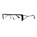 Victoria Beckham Sunglasses Rectangle Semi Rim, Black/Gold Frame and Transparent Lens VB250S001