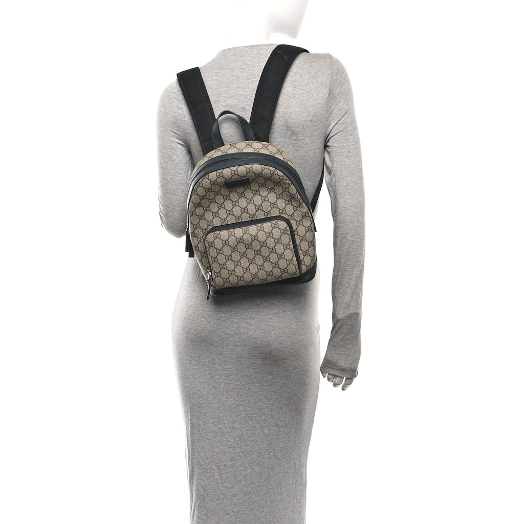 GG Supreme Monogram Small Eden Day Backpack Black