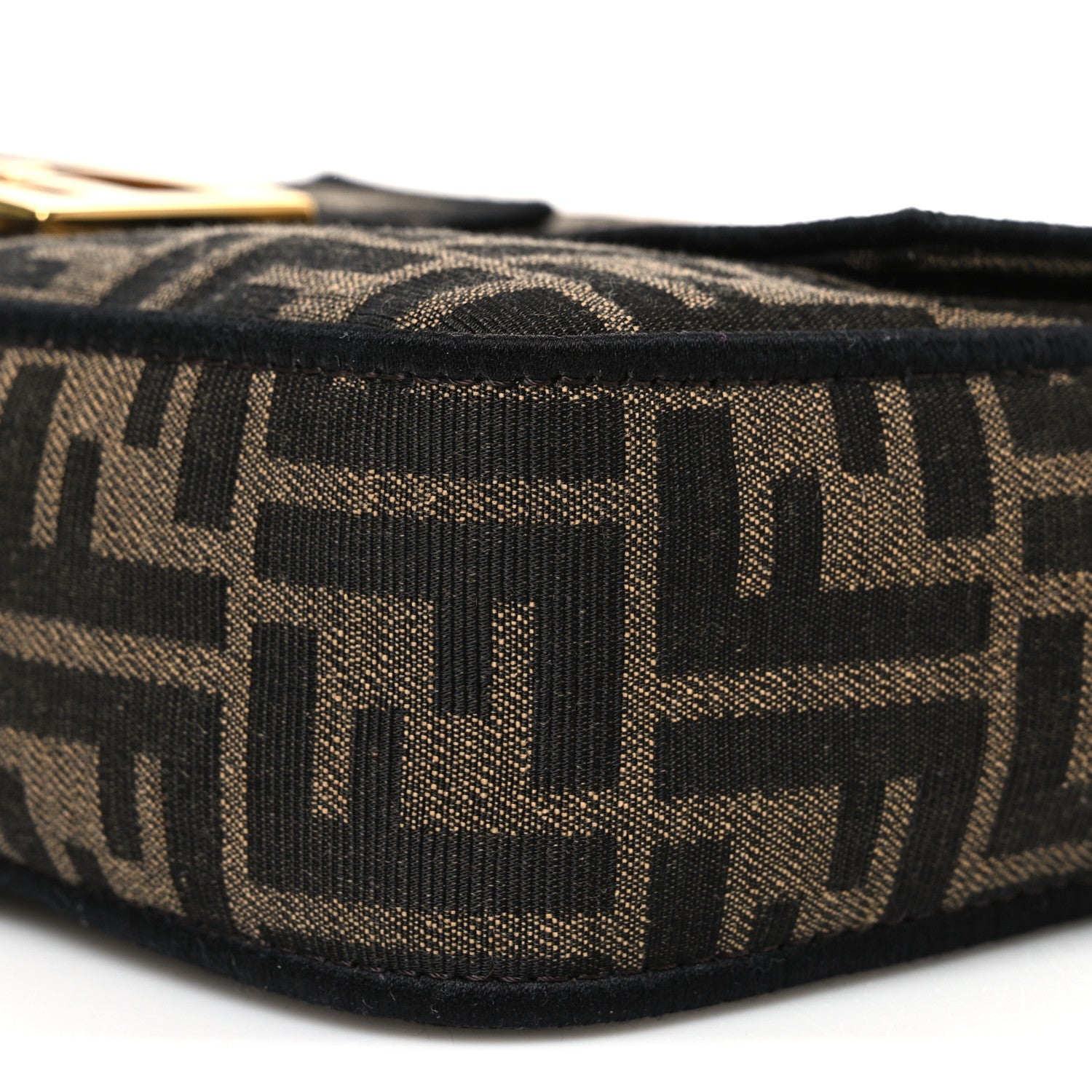 Fabric Jacquard FF 1974 Medium Baguette Tobacco Moro Black