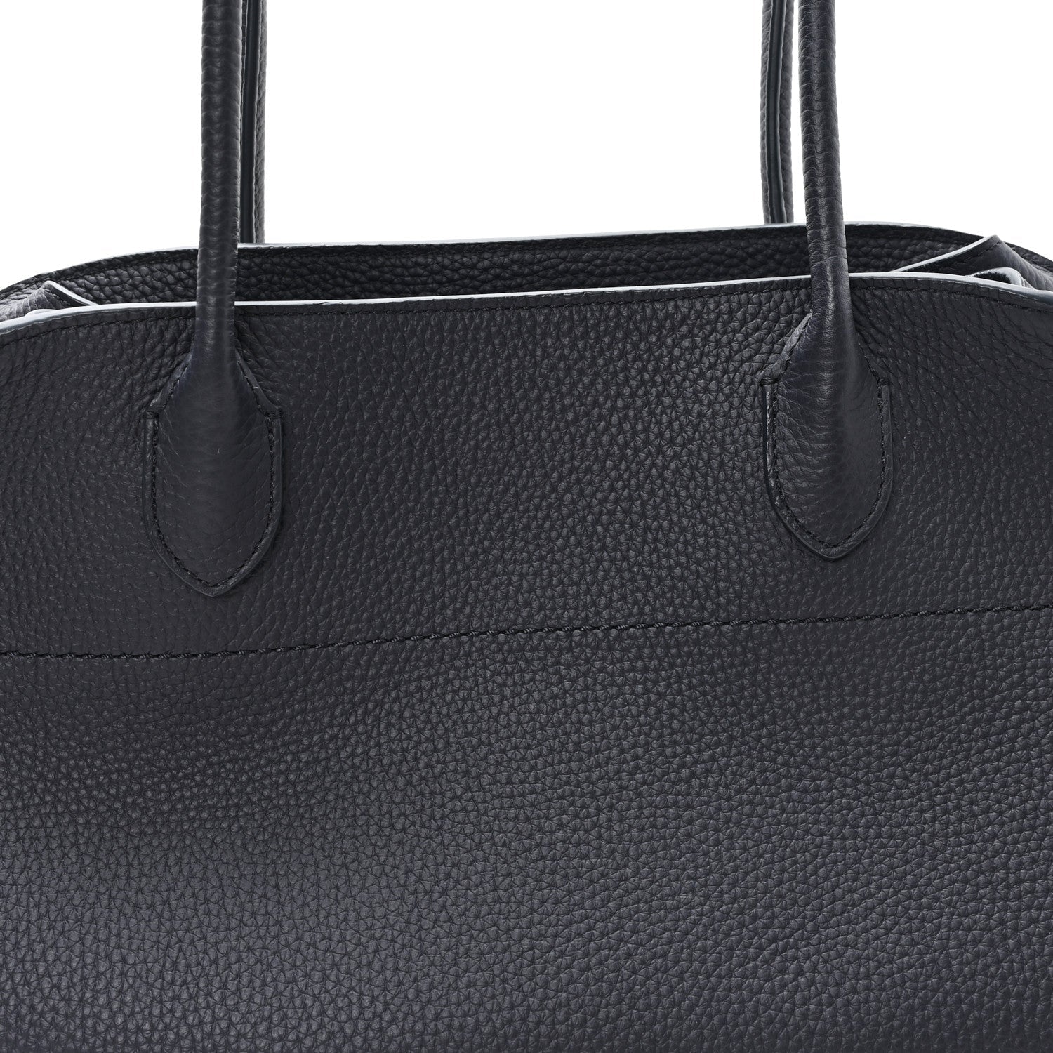 Matte Grained Calfskin Margaux Shoulder 12 Marine