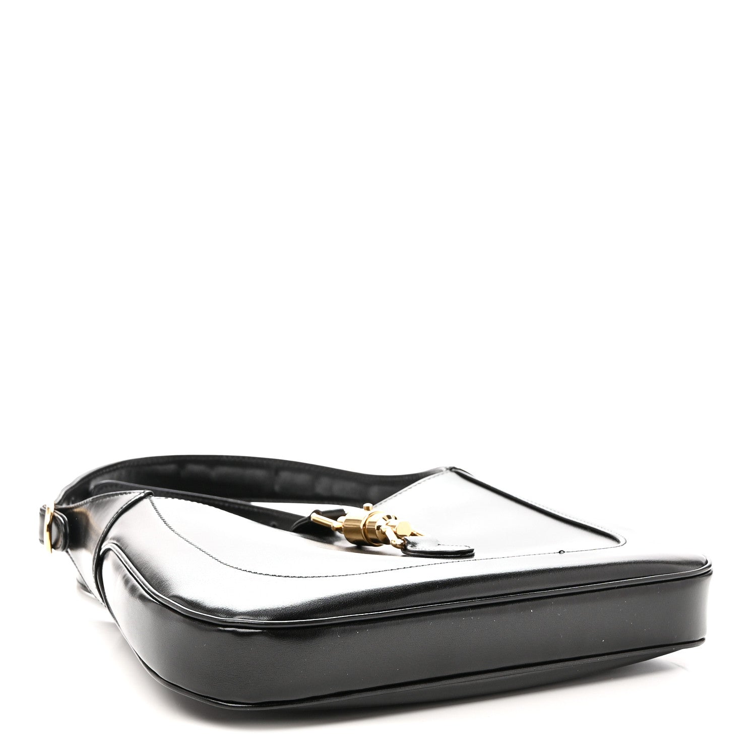 Boarded Dyana Lux Calfskin Small Jackie 1961 Hobo Black