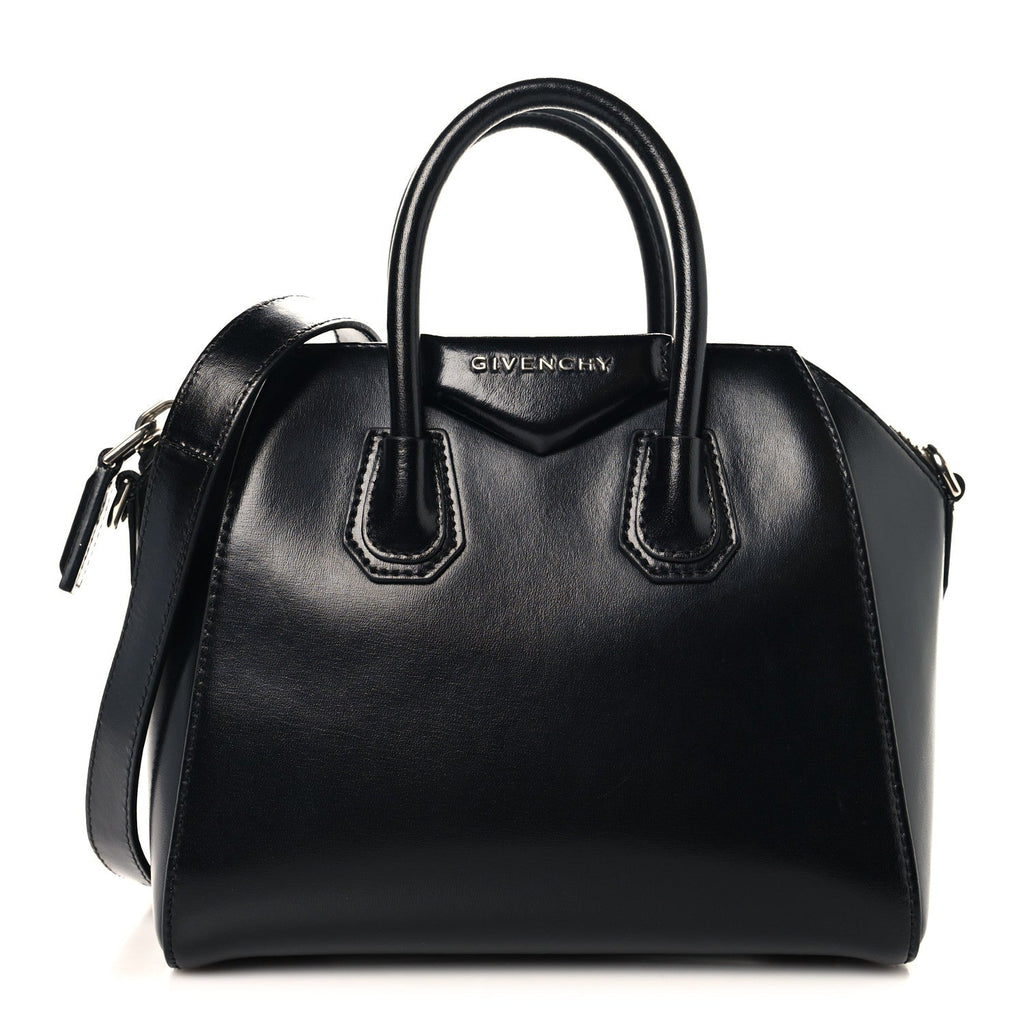 Shiny Lord Calfskin Mini Antigona Black