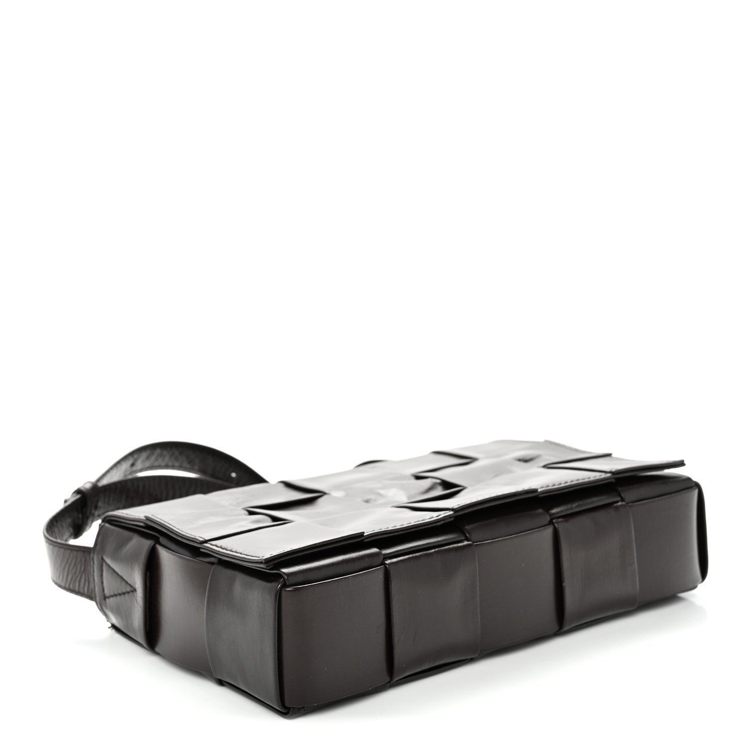 Paper Calfskin Maxi Intreccio Cassette Crossbody Bag Fondant