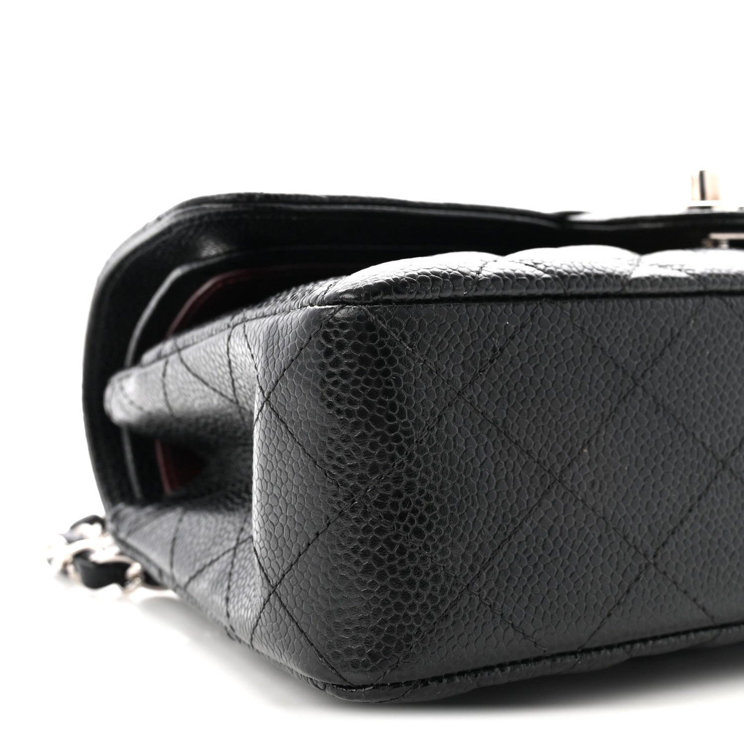 Caviar Quilted Small Double Flap Black