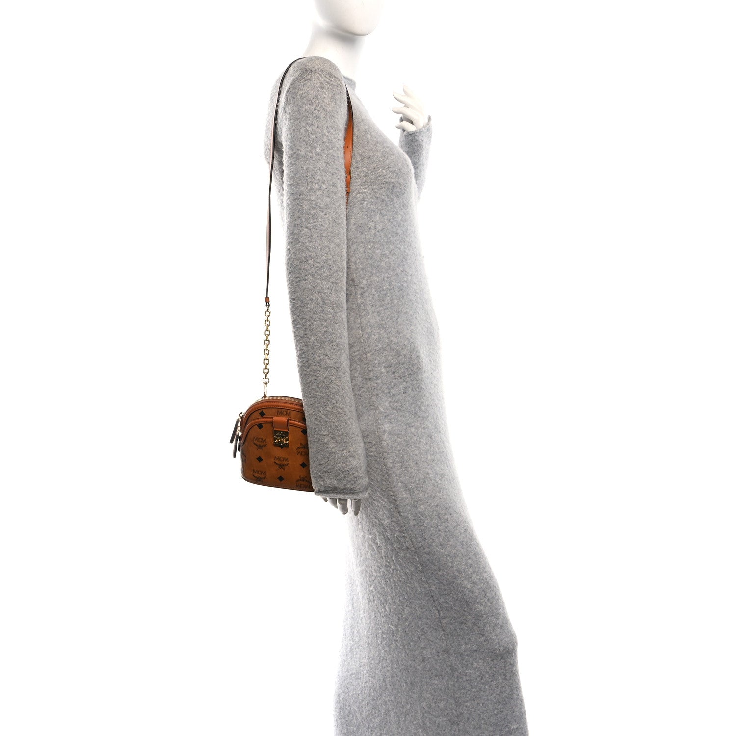 Visetos Mini Anna Crossbody Bag Cognac