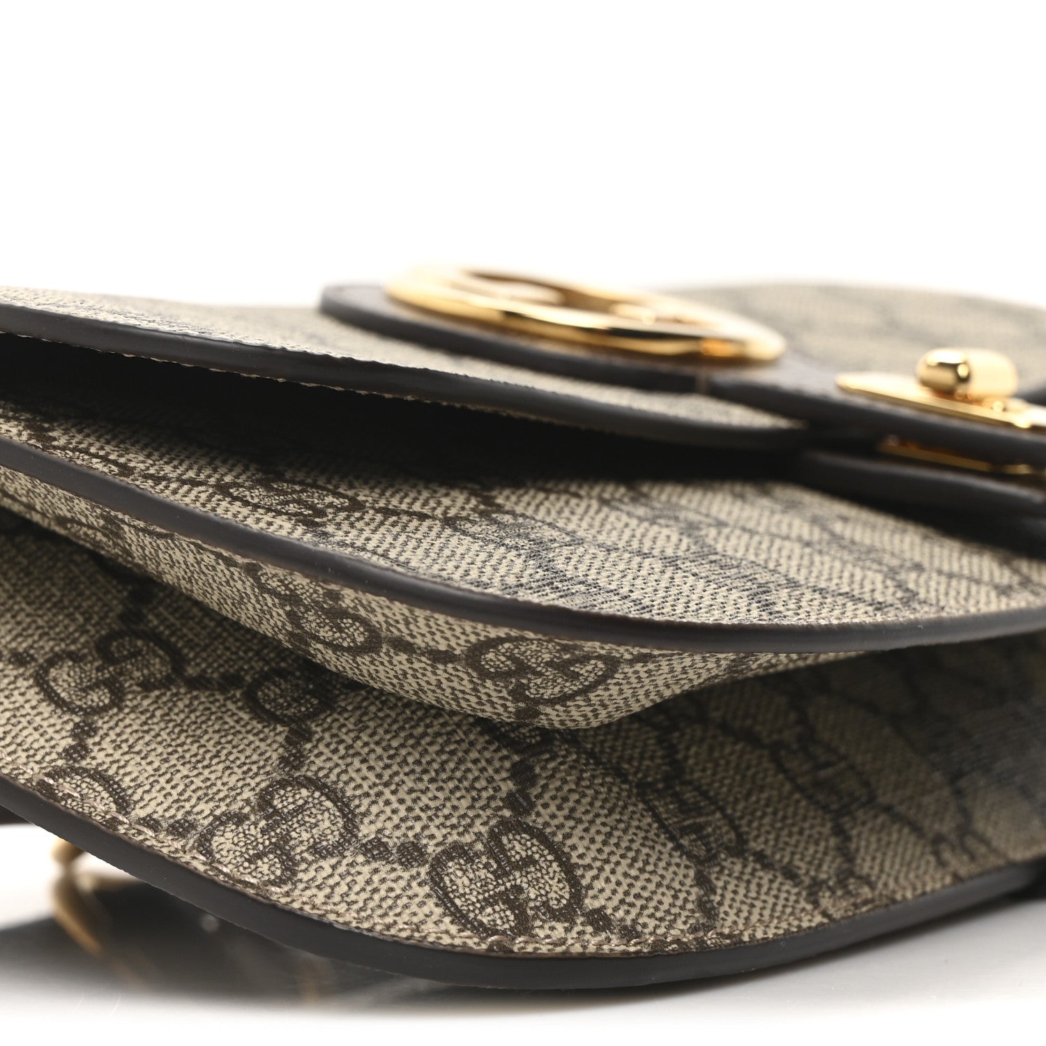GG Supreme Monogram Textured Dollar Calfskin Blondie Belt Bag Beige Ebony New Acero Beige Ebony New Acero