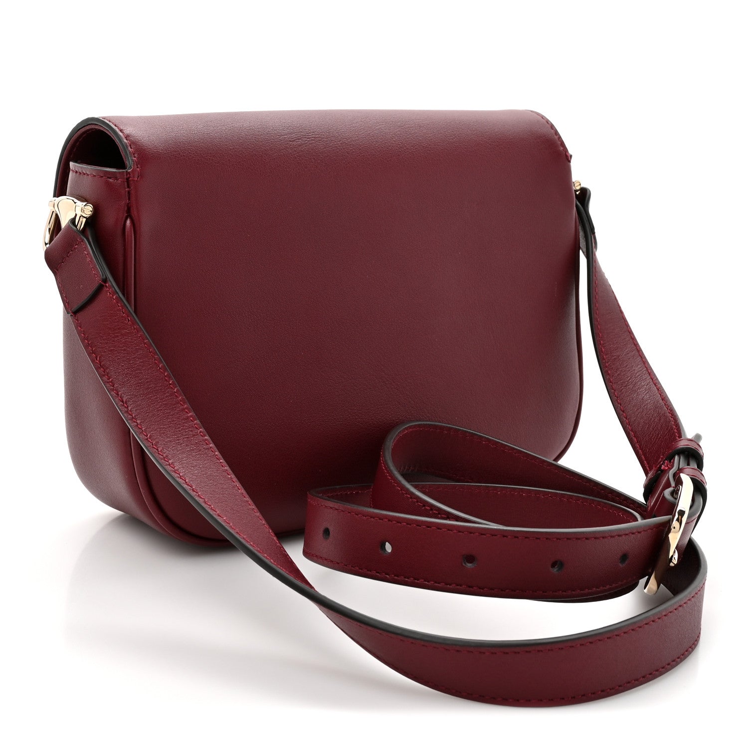 Arabella Calfskin Horsebit 1955 Shoulder Bag Rosso Ancora