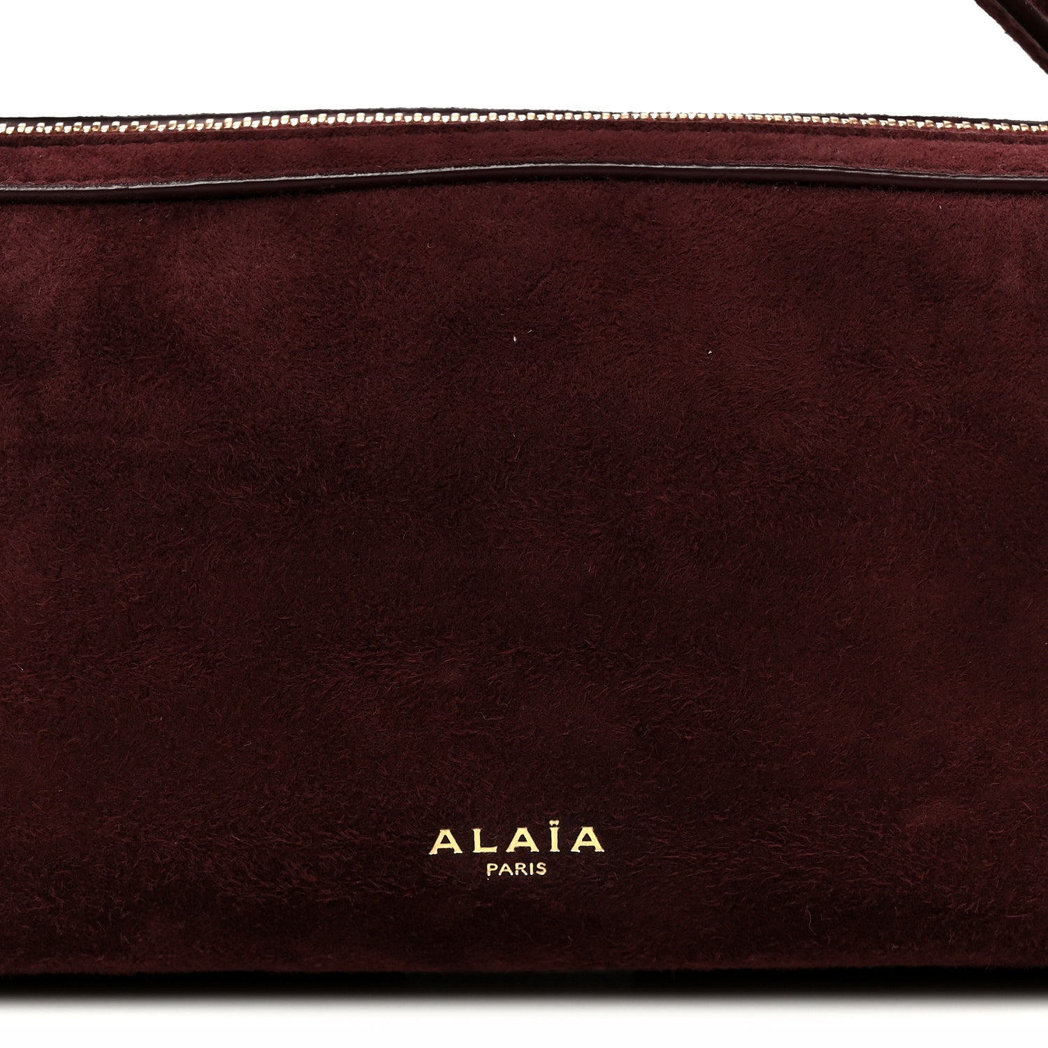 Suede Goatskin Teckel Clutch Rouge Grenat