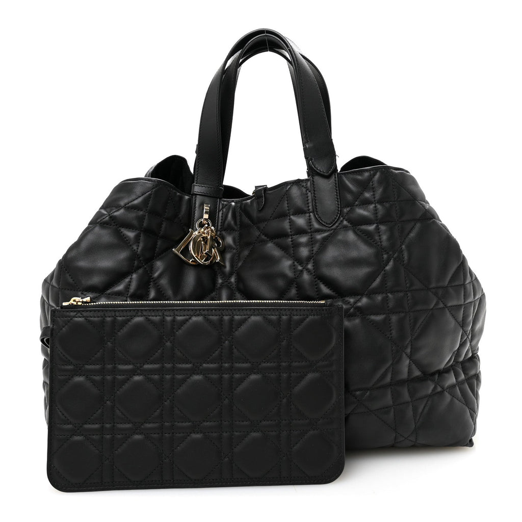 Calfskin Macrocannage Medium Toujours Black