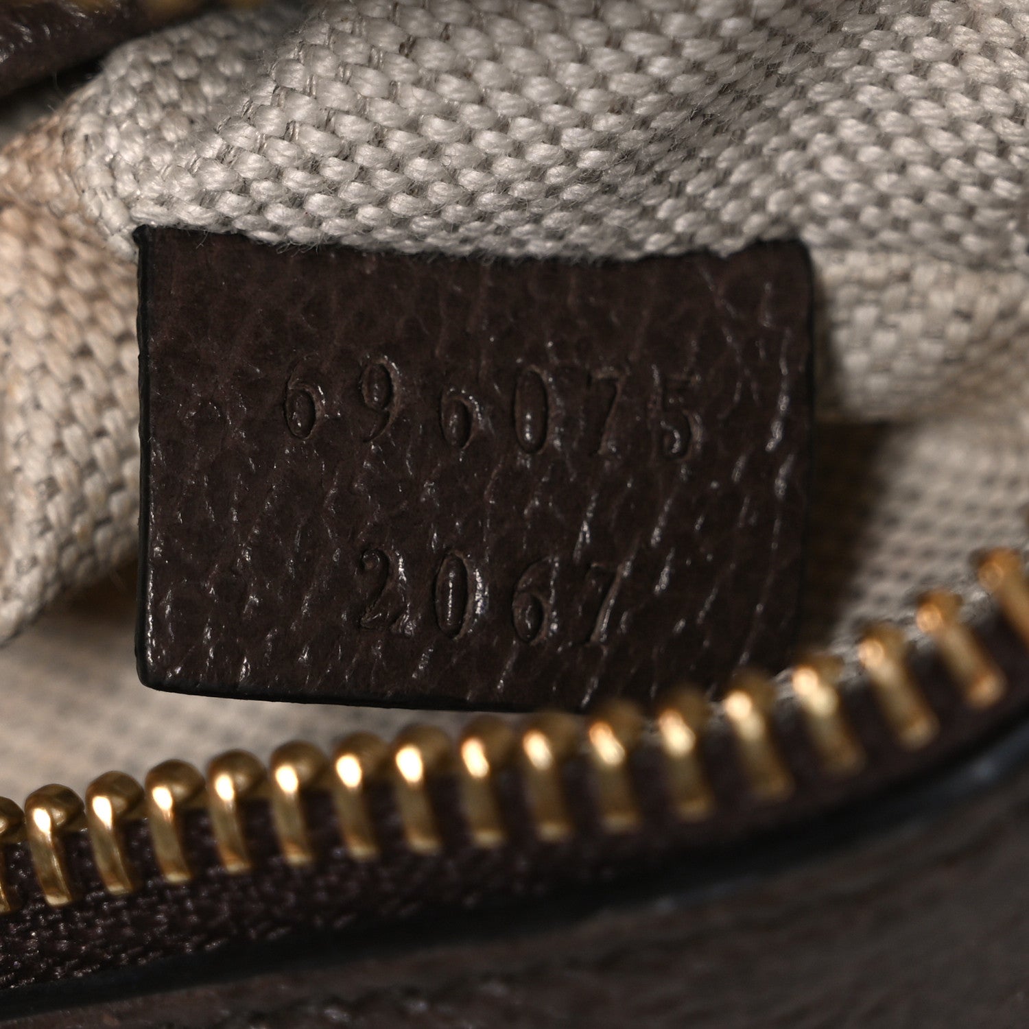 Monogram Jumbo GG Textured Dollar Calfskin Web Mini Crossbody Bag Camel Ebony New Acero