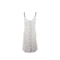 Chanel size 34 21P Tweed dress cotton/polyester white/black