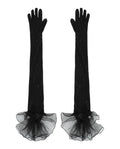 Gucci Womens Lace Glove Sleeves Black