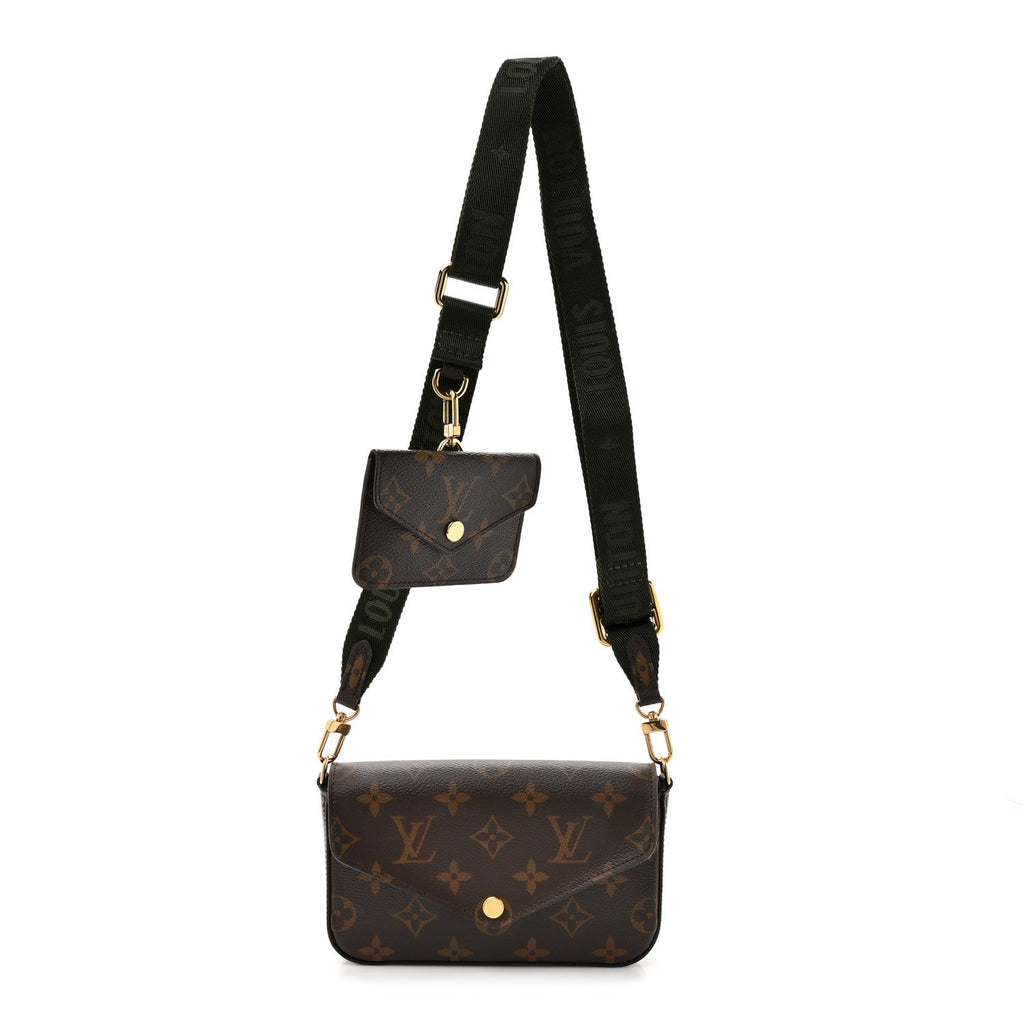 Monogram Felicie Strap & Go Kaki