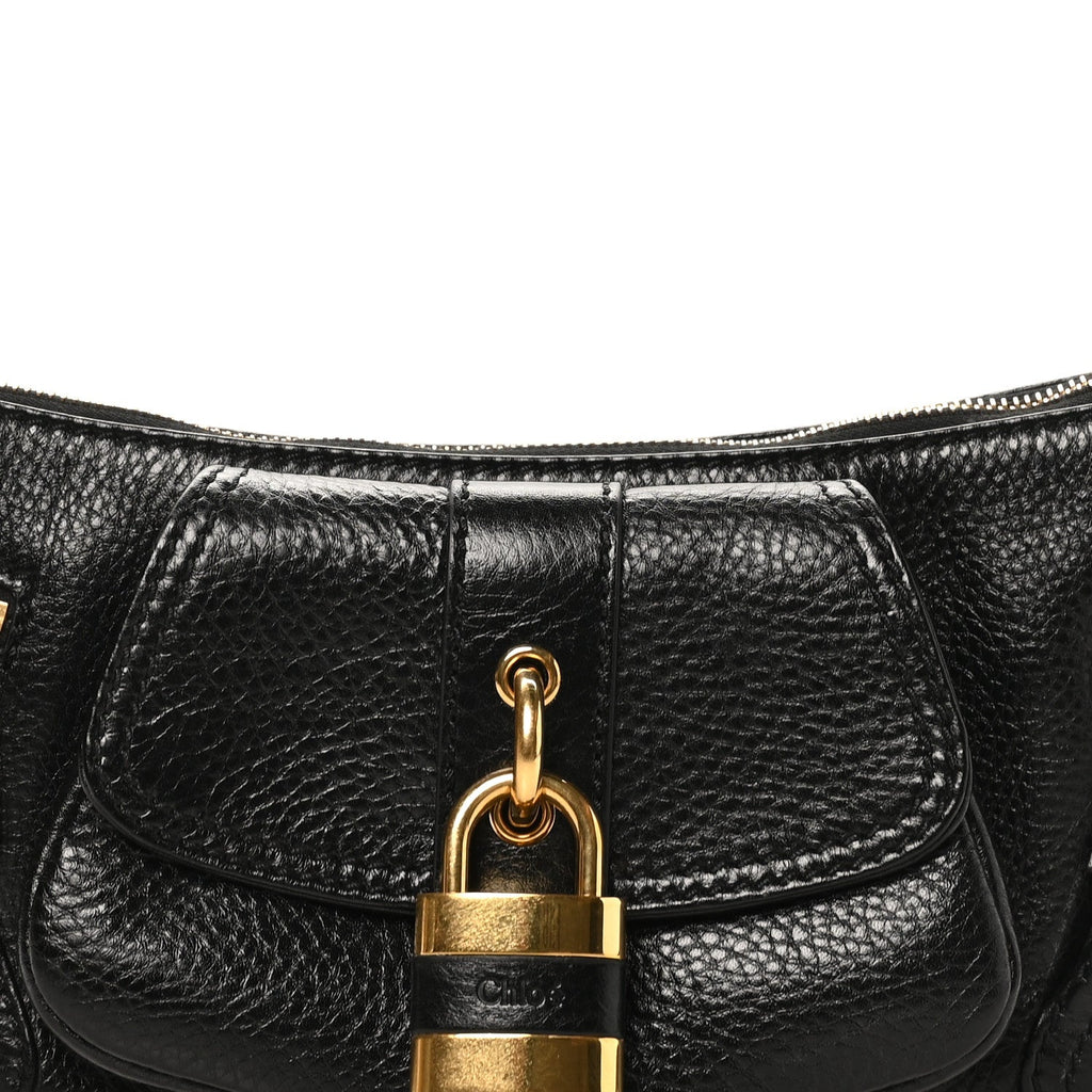 Grained Calfskin The 99 Shoulder Bag Black