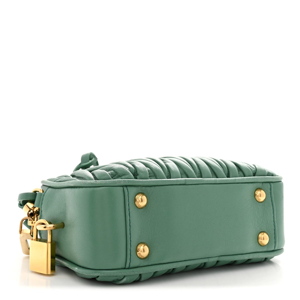 Nappa Matelasse Small Arcadie Green