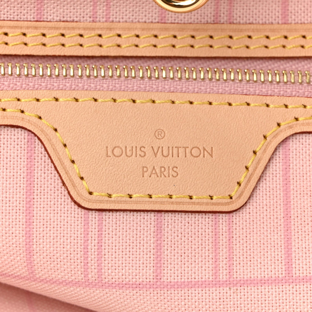 Damier Azur Neo Neverfull MM Rose Ballerine