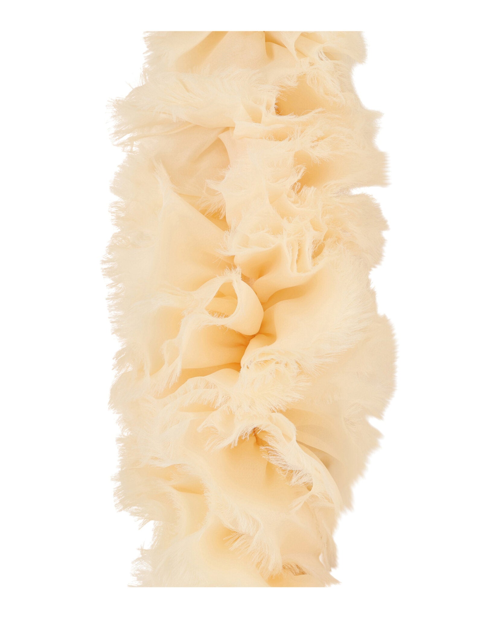 Gucci Womens Silk Ruffle Scarf