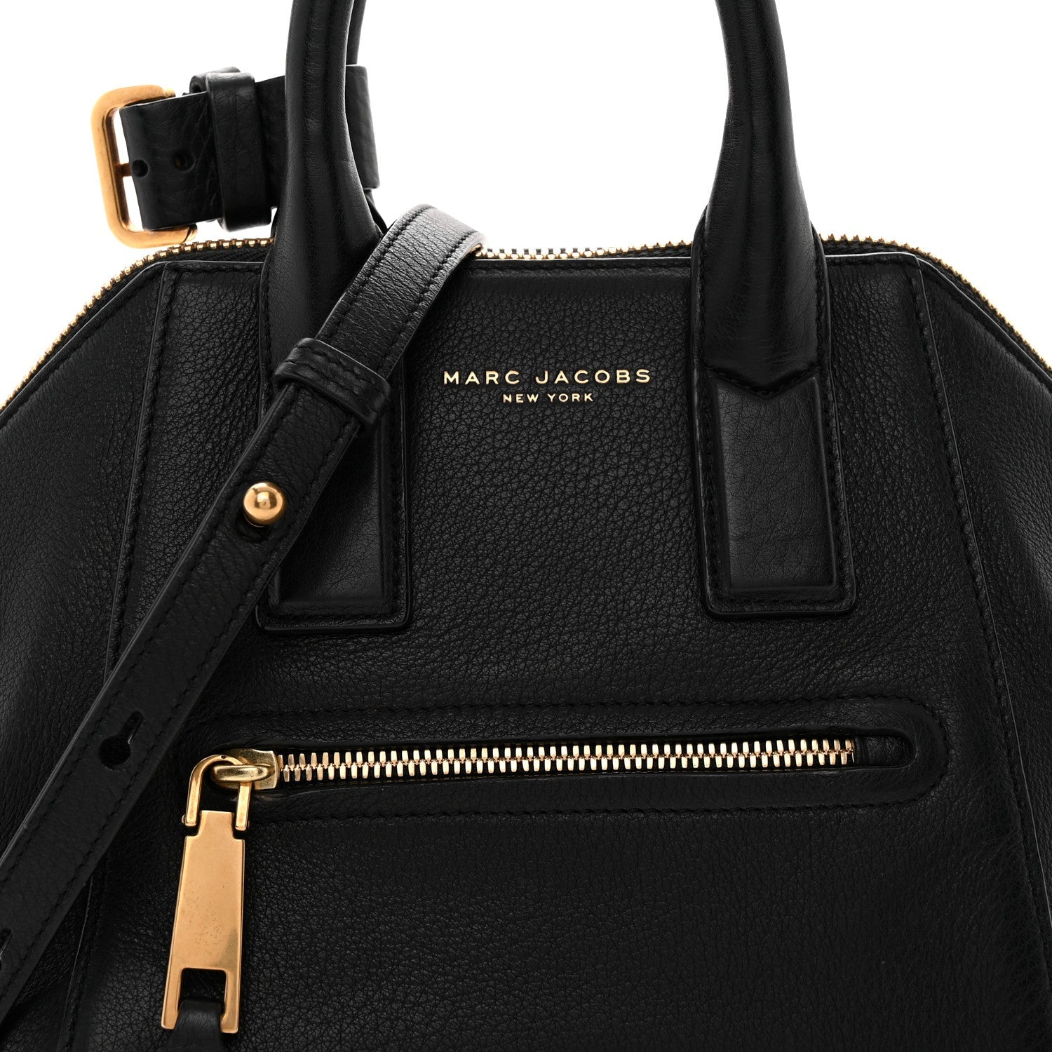 Textured Calfskin Mini Incognito Satchel Black