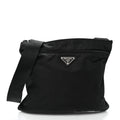 Nylon Vela Flat Messenger Bag Black