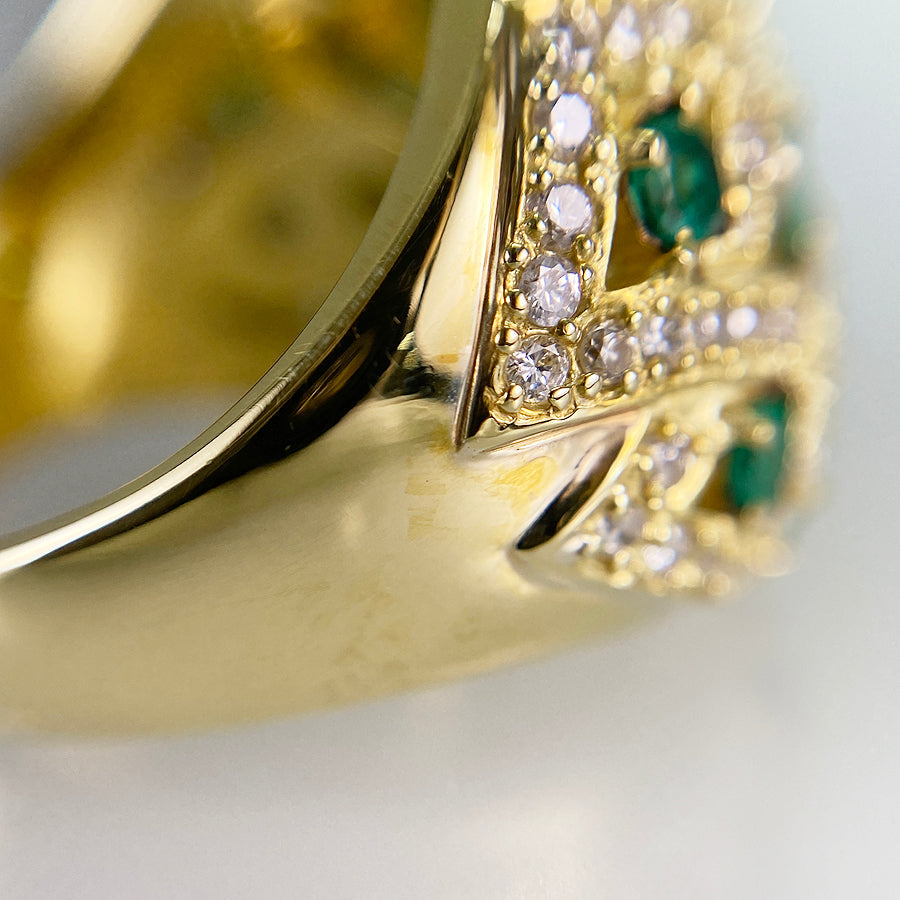 Ring Yellow gold Emerald