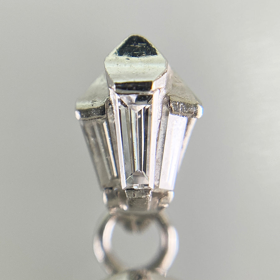 Pendant top Platinum Emerald