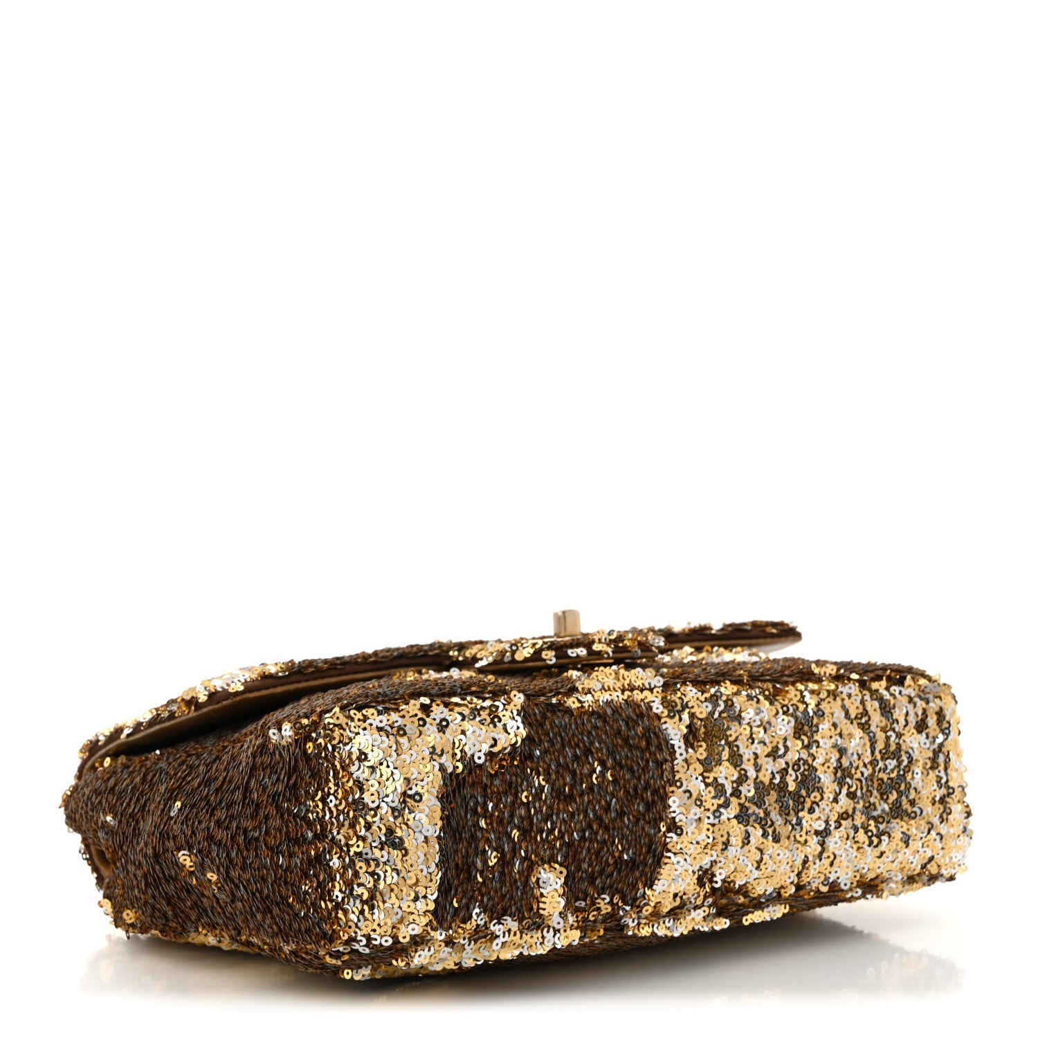 Sequin Medium Single Flap Gold