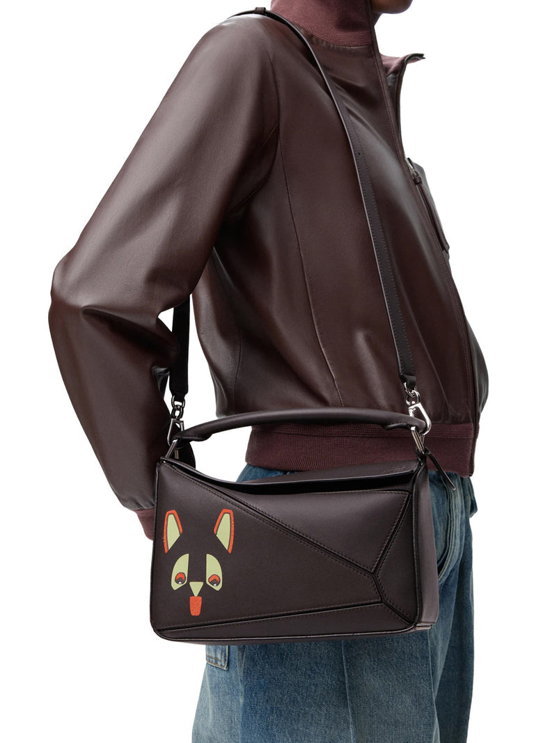 Loewe Women Futurist Cat Small Puzzle Bag In Calfskin
