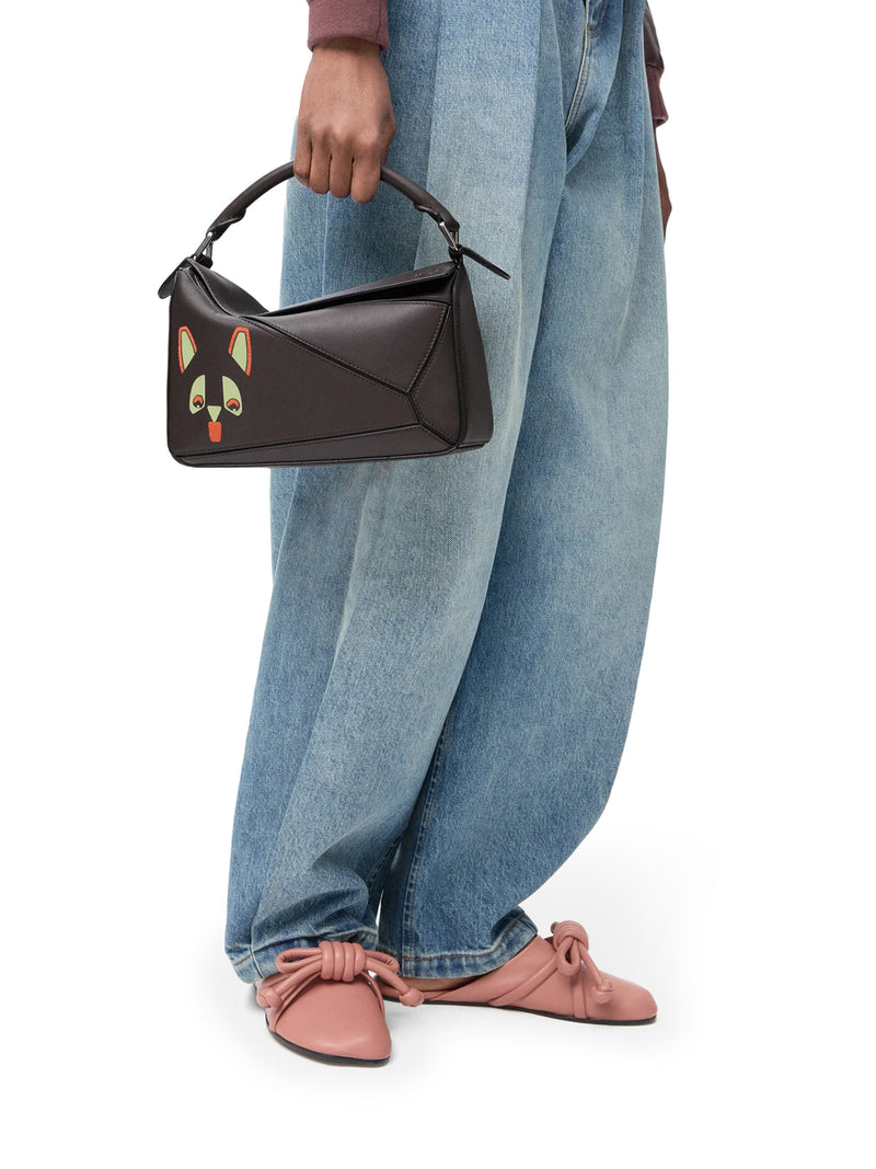 Loewe Women Futurist Cat Small Puzzle Bag In Calfskin